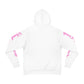 Blessed & Highly Favored Hoodie - Hot Pink Font on White